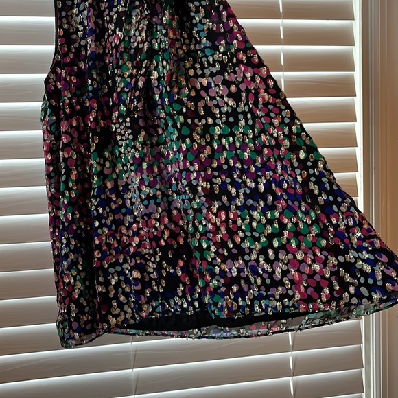 kate spade gold teal pink dotted tank size medium - Picture 5 of 12